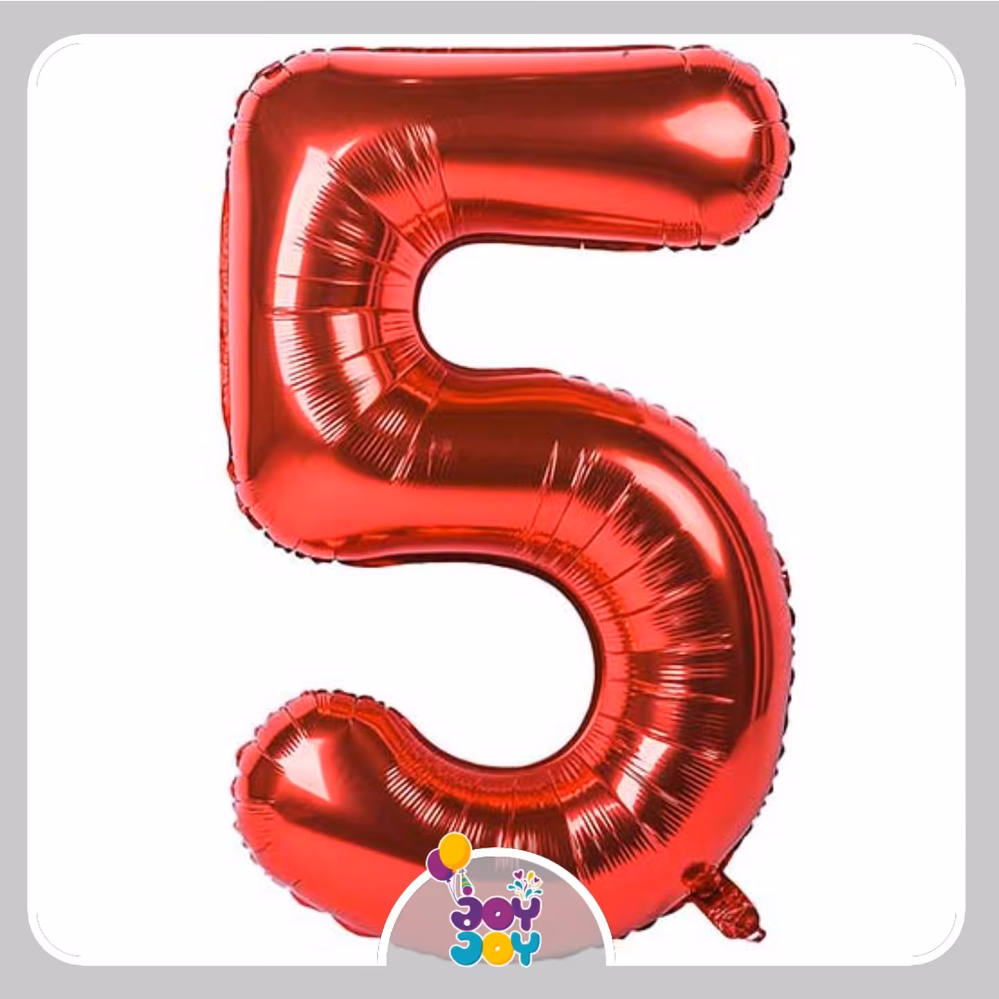 بادکنک فویلی عدد 5 قرمز