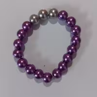 دستبند کشی بنفش و نقره ای      