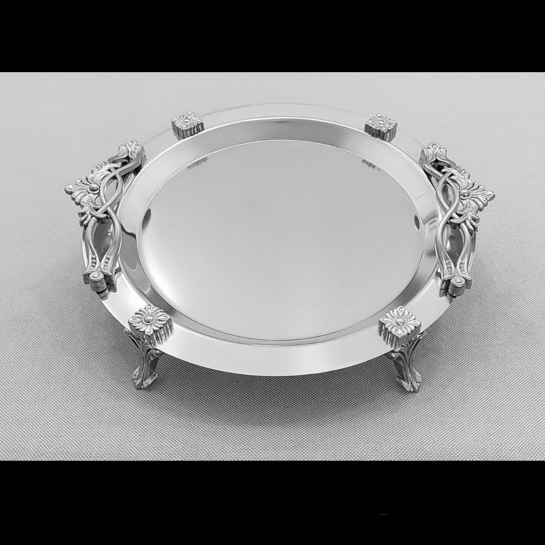 سینی استیل گرد متوسط کد 407 سیلور
