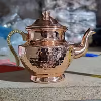 قوری زعفران دم کن مسی زنجان نانو شده و رنگ ثابت