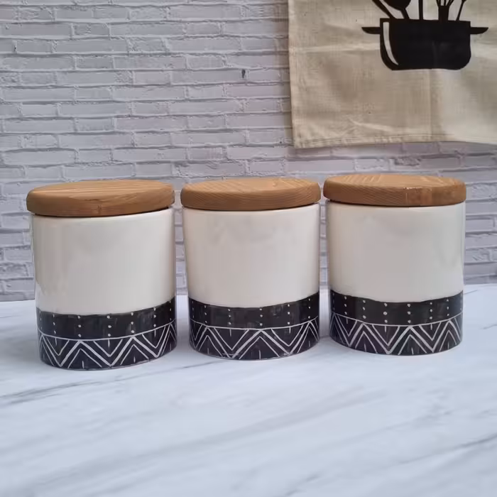 بانکه سرامیکی  سیاه و سفید