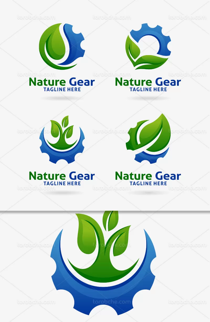 وکتور لوگو طبیعت رنگی | گرافیک با طعم تربچه