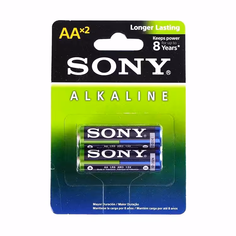 باتری قلمی AA آلکالاین SONY کارتی دو عددی