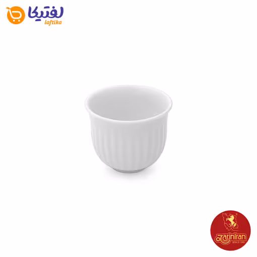 فنجان اسپرسو چینی زرین مدل مهران سفید