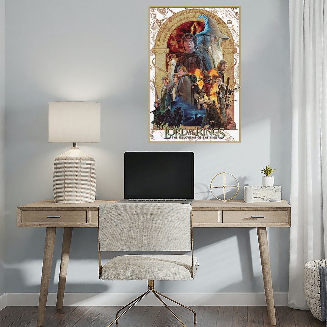 تابلو شاسی طرح ارباب حلقه ها  سایز 21در30 براق کد c1-26