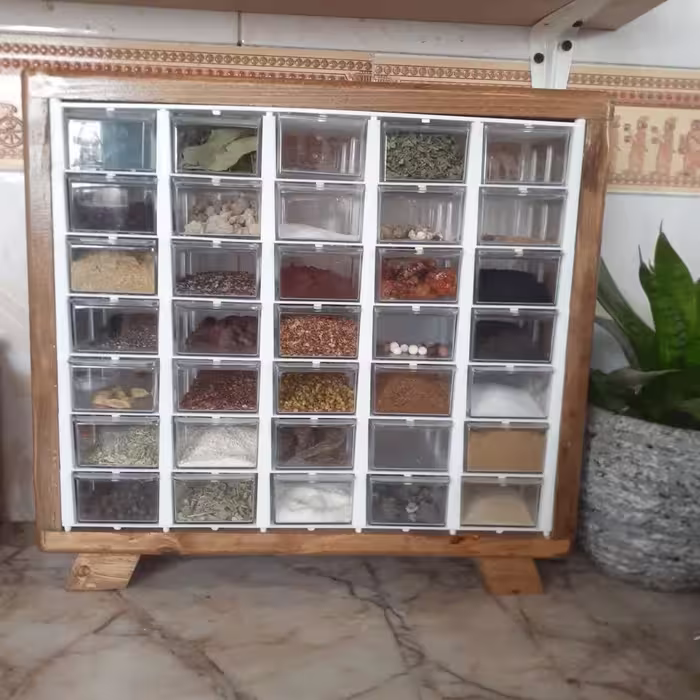 جا ادویه 35تایی چوبی  