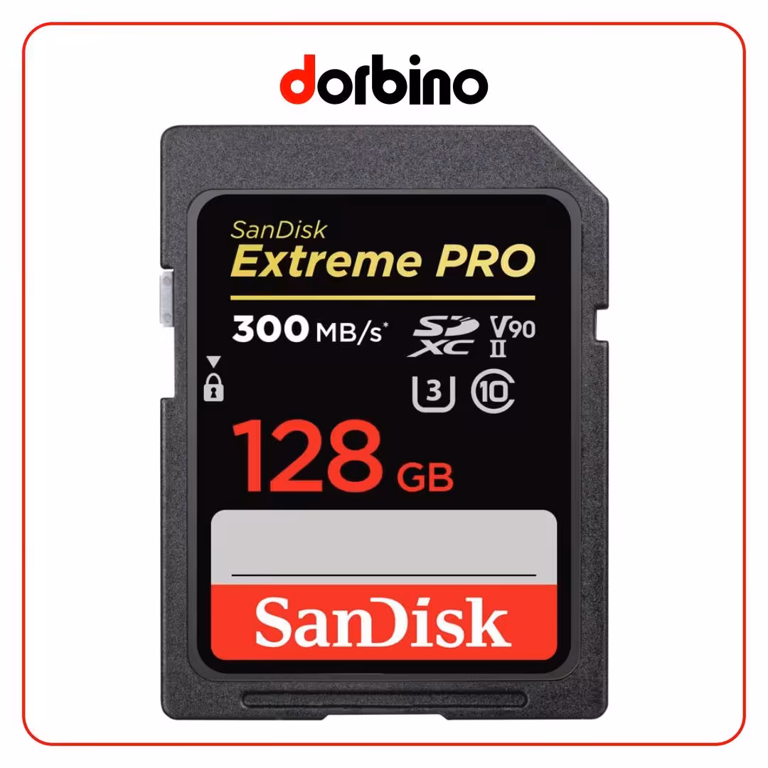 کارت حافظه سن دیسک SanDisk 128GB Extreme PRO UHS-II SDXC Memory Card - فروشگاه دوربین دوربینو