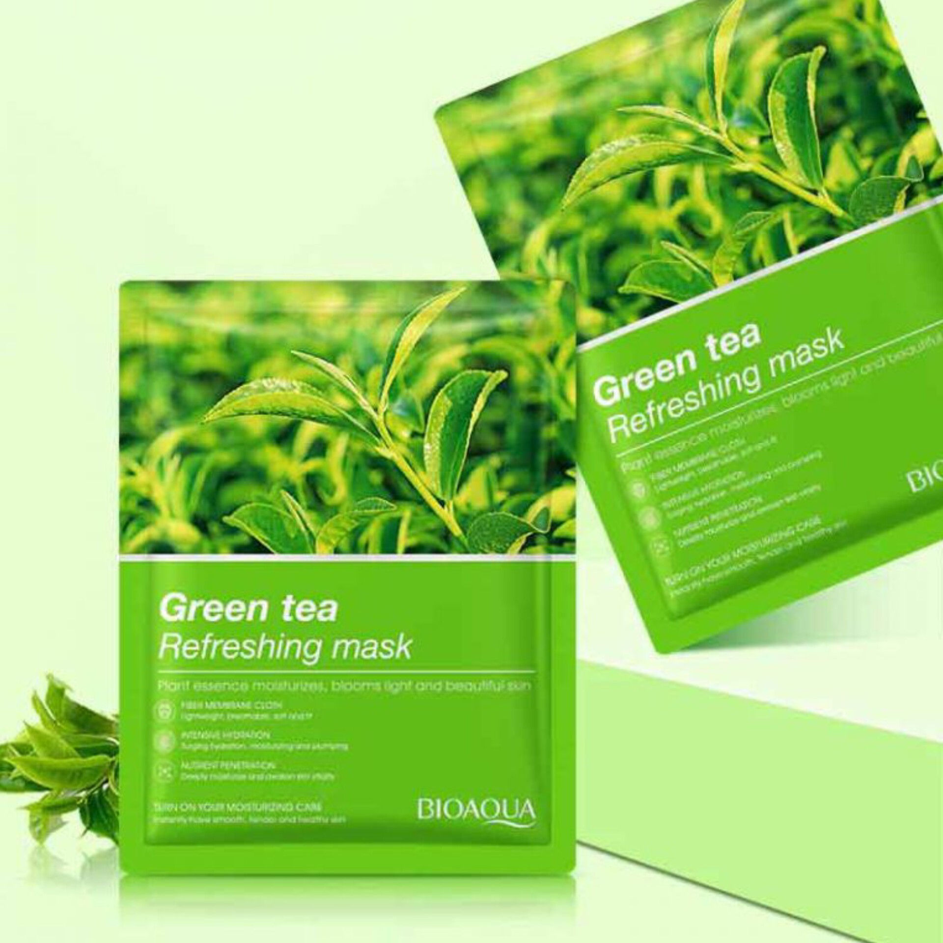 ماسک ورقه ای صورت چای سبز بیوآکوا
