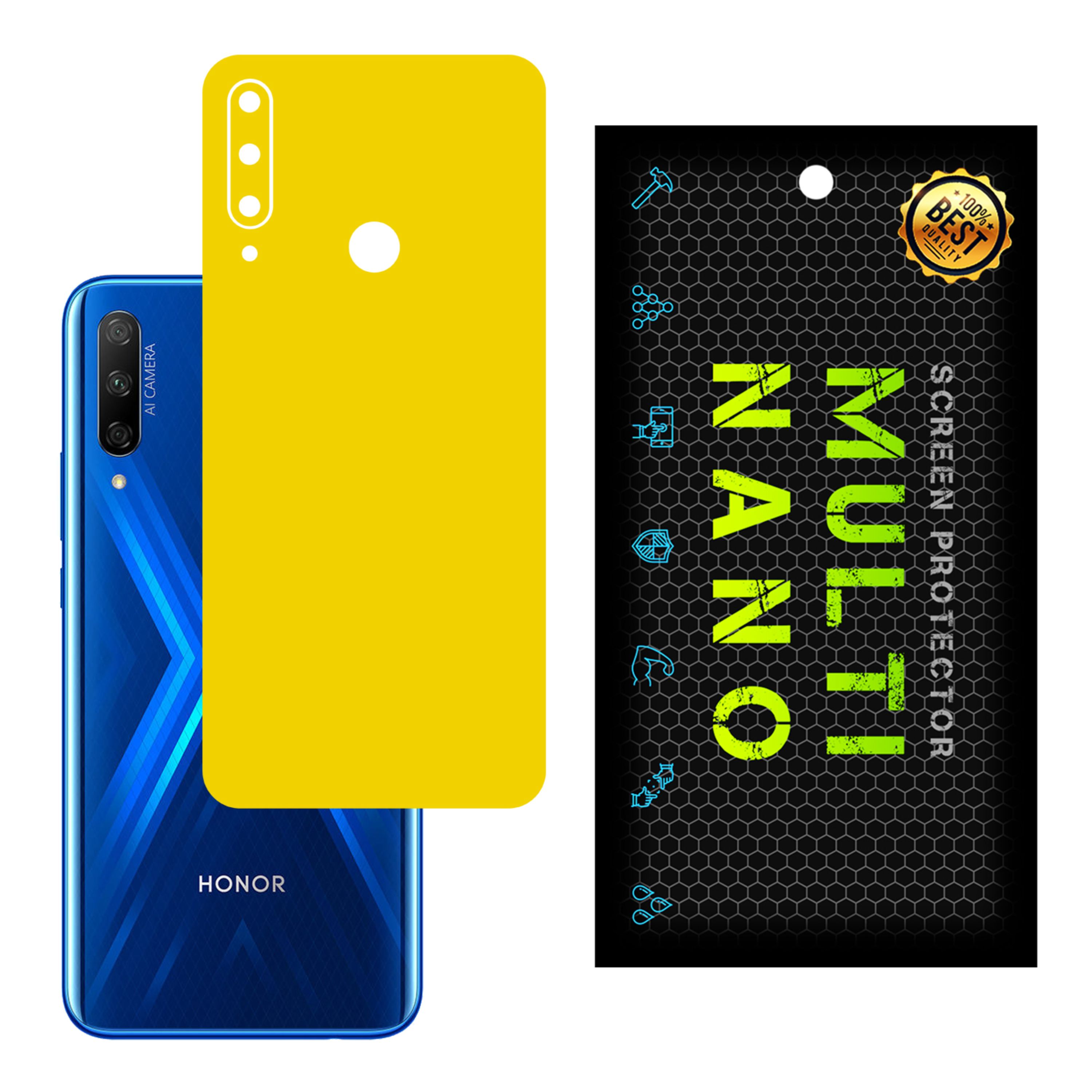 برچسب پوششی MultiNano مدل X-F1M-Yellow برای پشت موبایل هواوی Honor 9X
