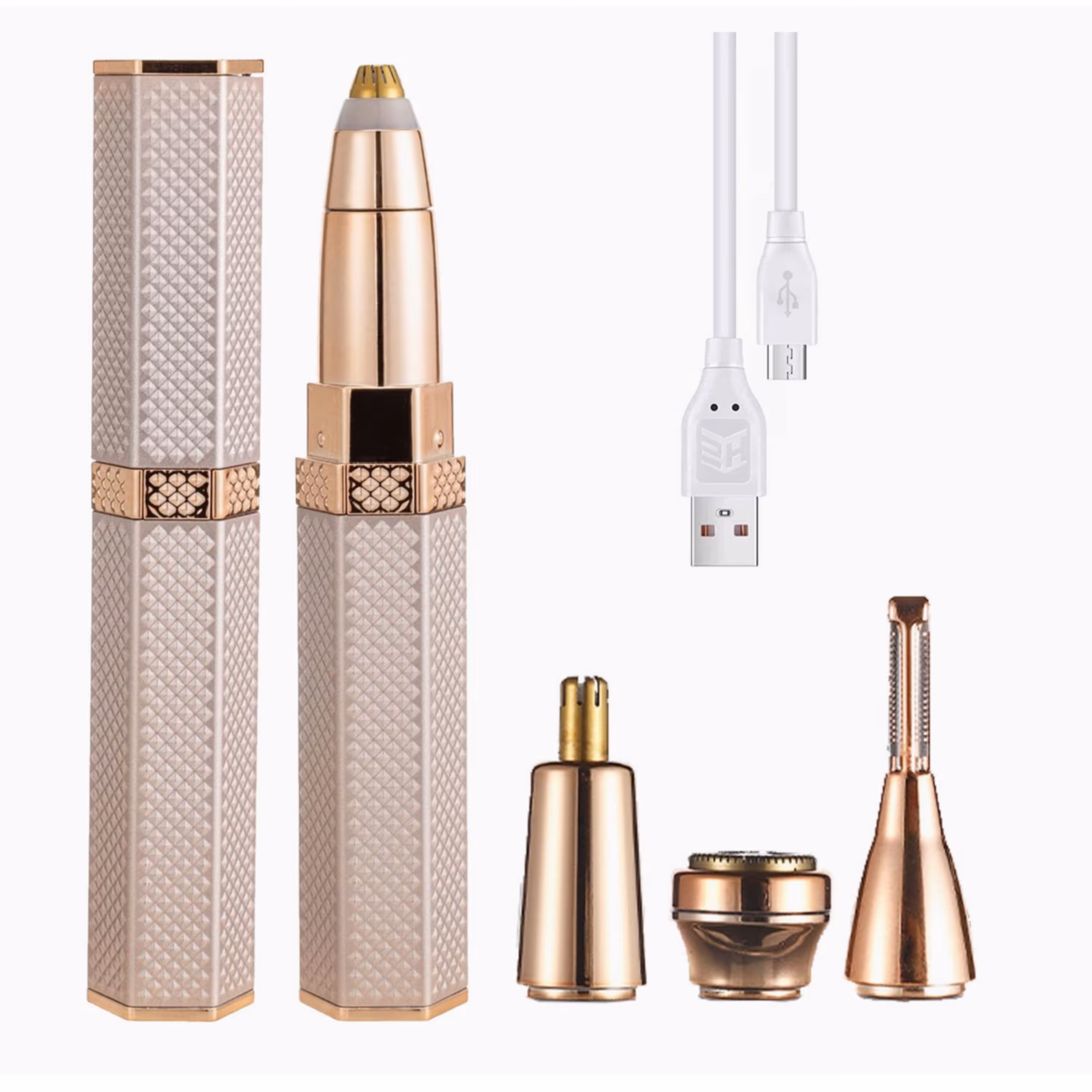 اپیلاتور چند کاره خانم ها برای اصلاح  صورت بینی بدن گوش همراه با چراغ 