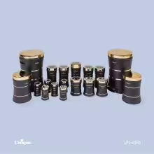 سرویس 18 پارچه یونیک مدل کمر باریک مشکی استیل درب طلا کد4595