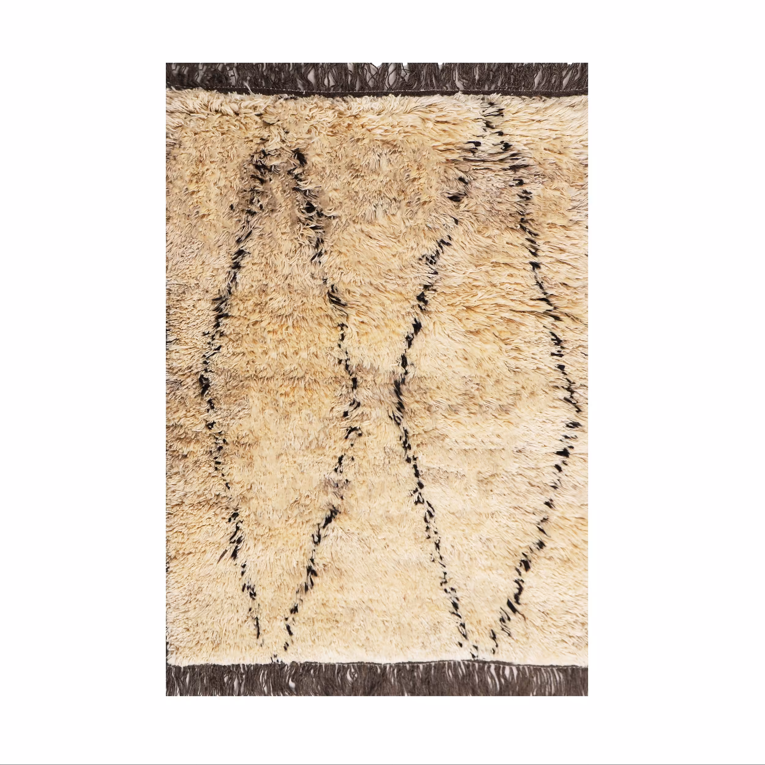 گلیم گبه دستبافت مدل شگی طرح مراکشی کد 4010703