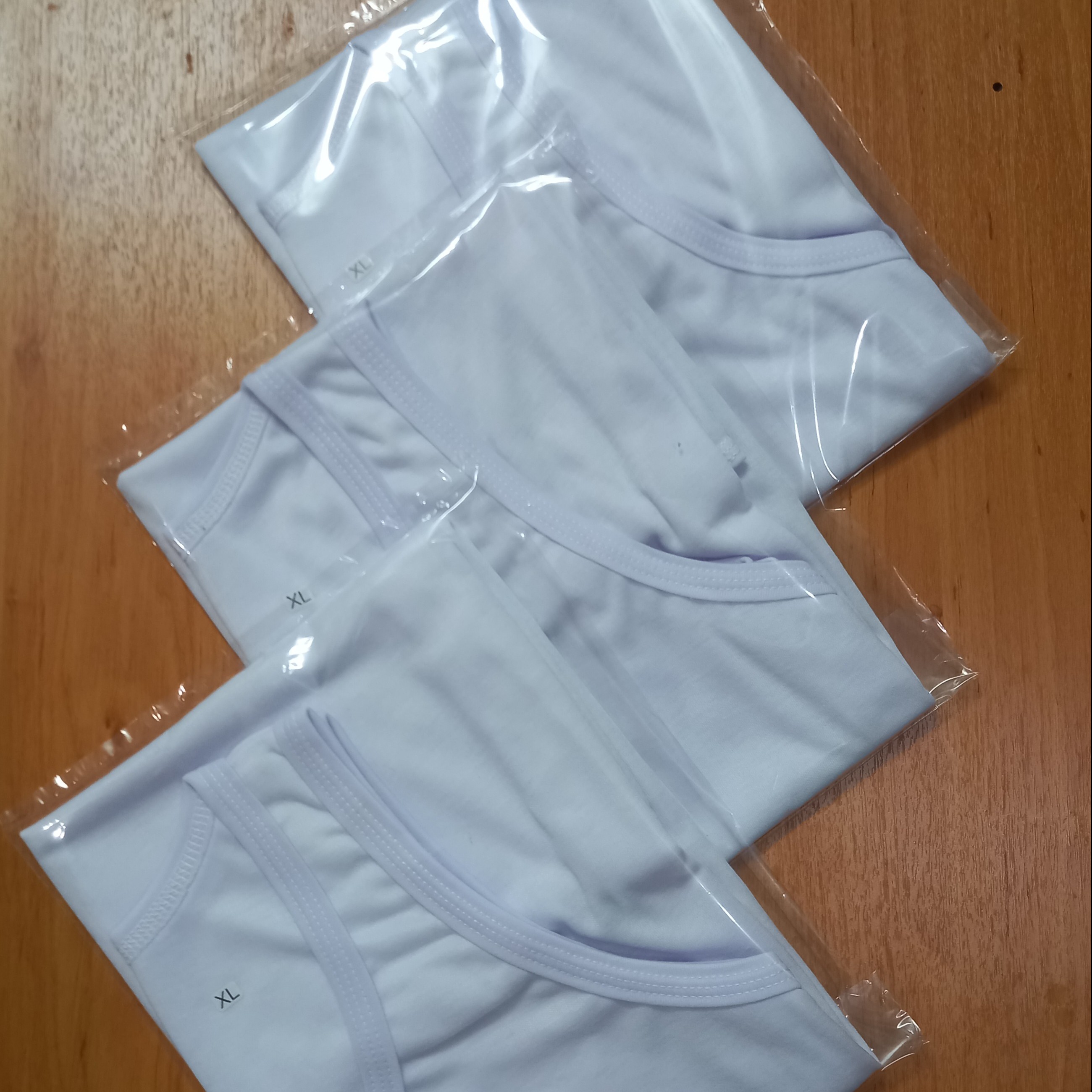 زیرپوش رکابی XL پنبه-پلی استر 3تایی با تنوع رنگ