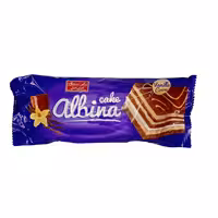 	 تی تاپ سه لایه دورنگ وانیلی آلبینا شیرین عسل - 60 گرم بسته 18 عددی