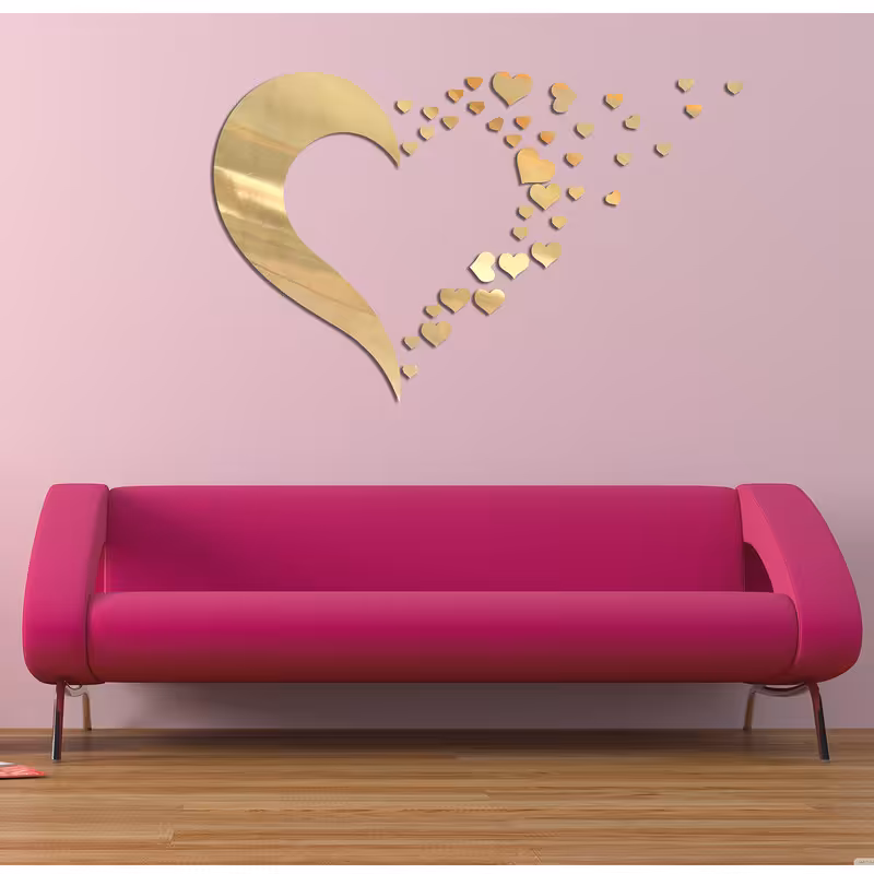 آینه طرح قلب کد Z02