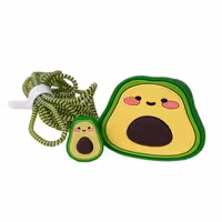 محافظ سیلیکونی کابل و آداپتور طرح آواکادو مناسب برای شارژر 25W سامسونگ بسته چهار عددی