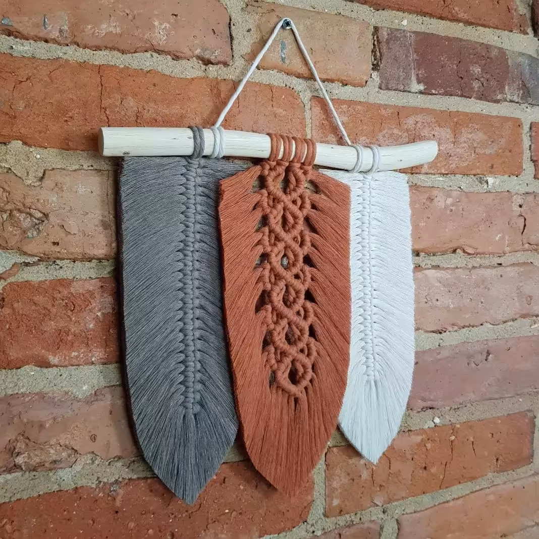 دیوارکوب مکرومه بافی طرح رویا