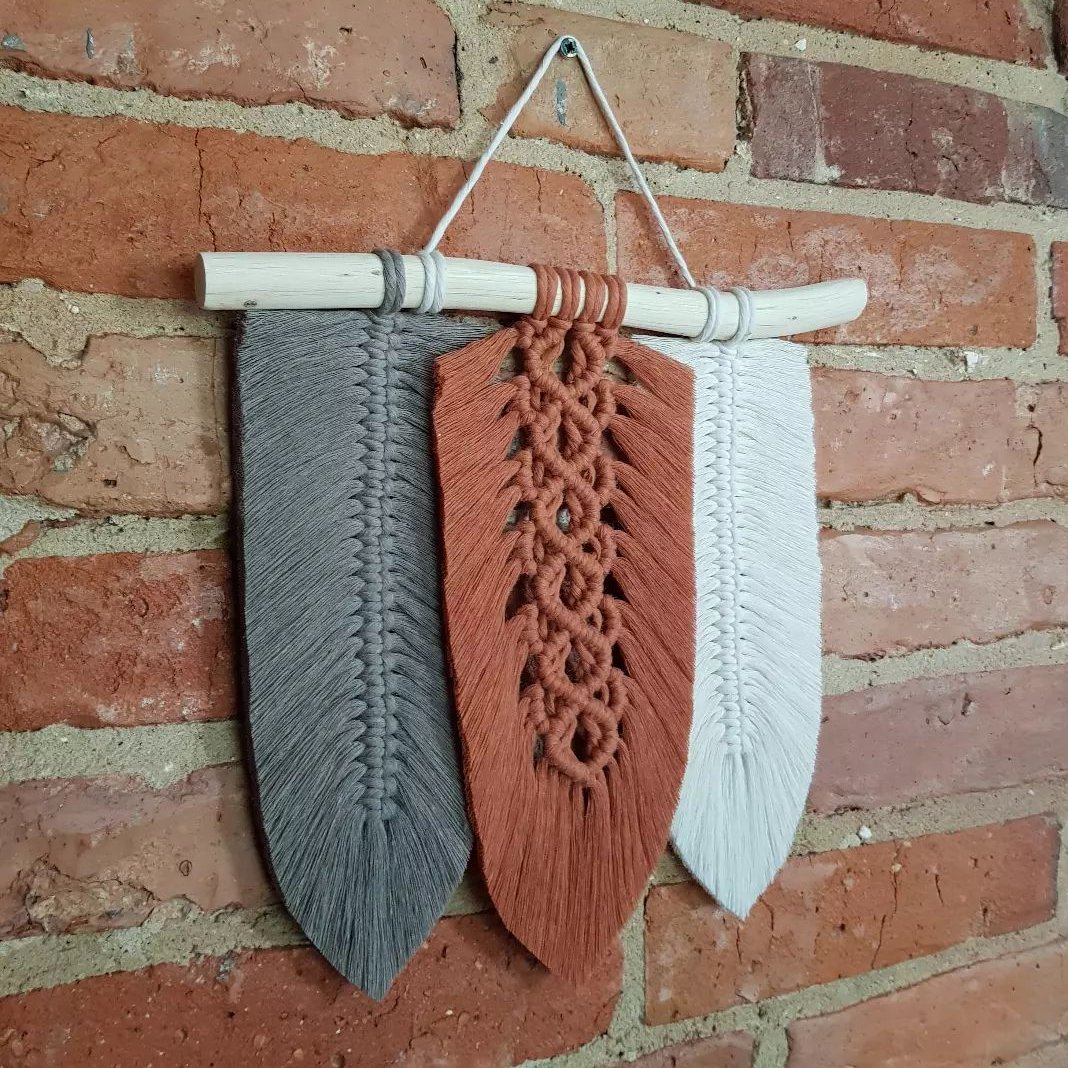 دیوارکوب مکرومه بافی طرح رویا