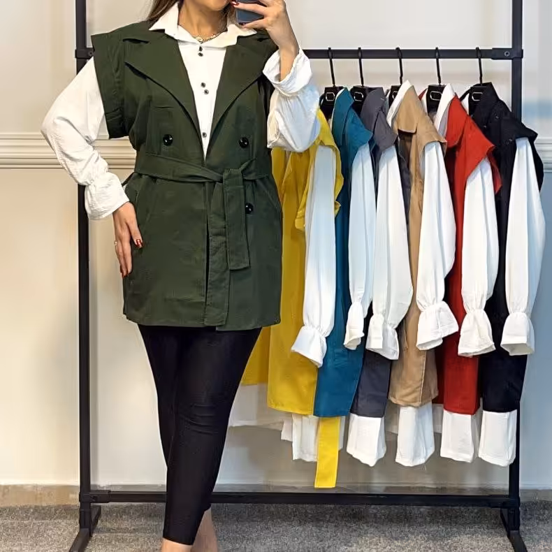 شومیز وژیله ،وزن 300گرم،رنگبندی:فیلی،گلبهی،سبزیشمی،کرم،مشکی