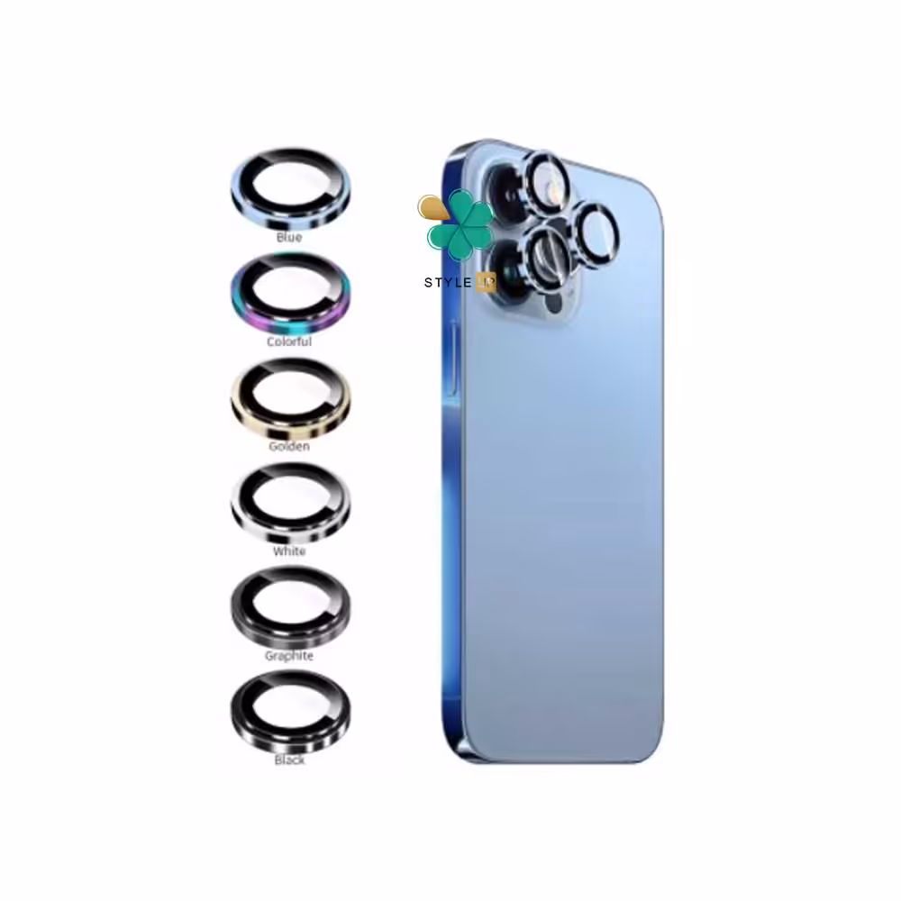 گلس محافظ لنز گوشی اپل آیفون iPhone 13 Pro مدل دور فلزی