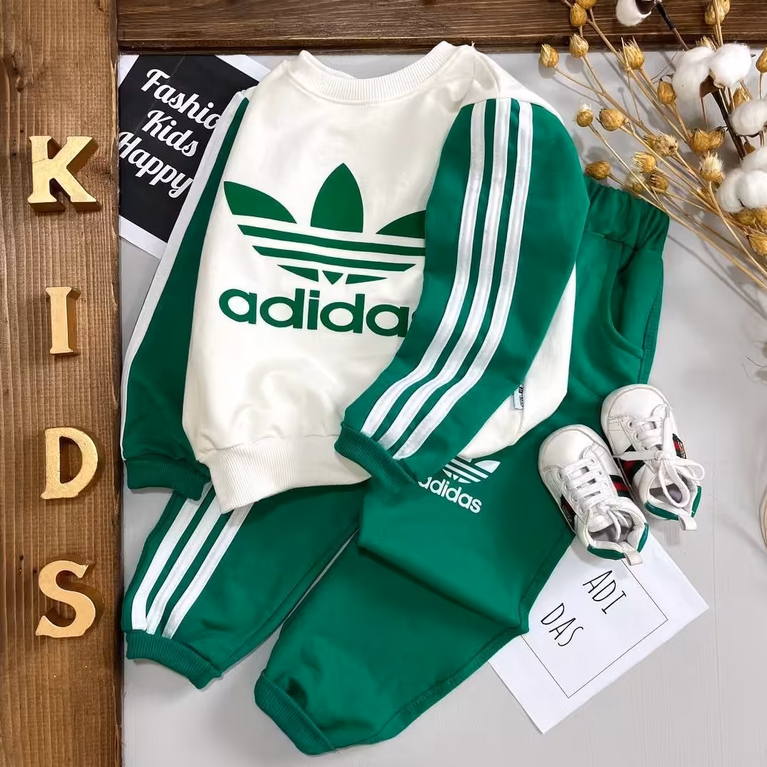 ست بلوز و شلوار اسپورت جذاب در سه رنگ عالی کیفیت تضمینی جنس دورس پنبه لاکرادار مناسب حدود سنی 2 تا نوجوان 