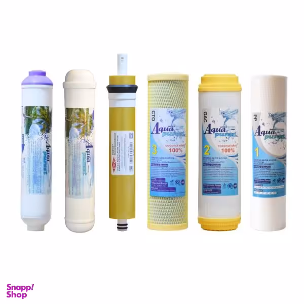 فیلتر دستگاه تصفیه آب آکوا پیورست مدل GOLDEN-DOW 06 بسته 5 عددی + فیلتر فیلمتک مدل گلد 75G