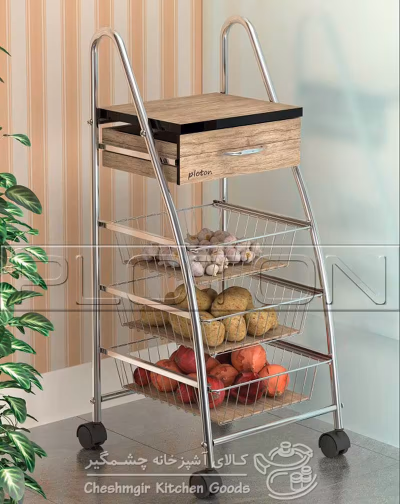 سبد سیب زمینی پیاز پلوتون مدل پینگ پنگی 4 طبقه کد 403