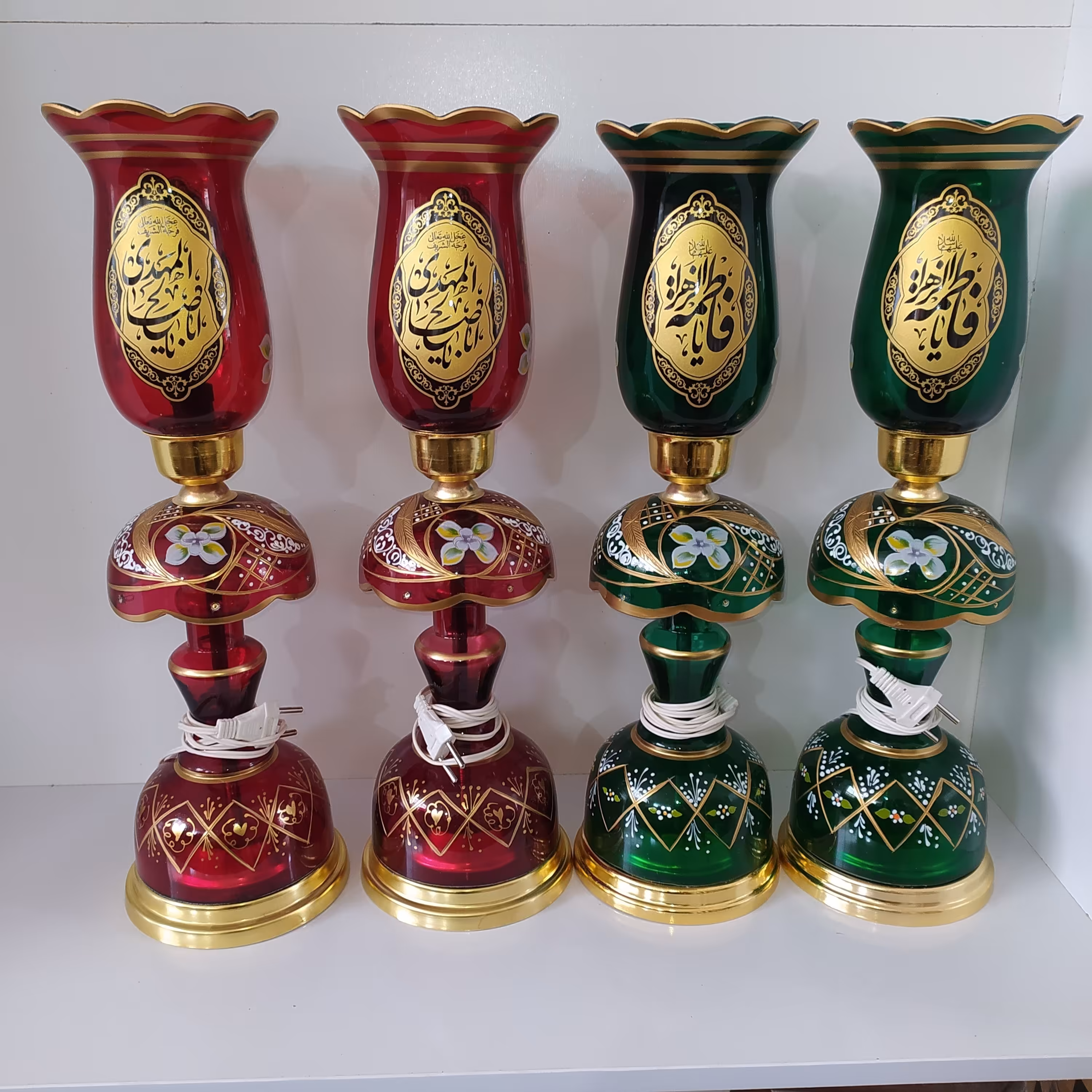 چراغ شمعدانی مذهبی جفت (پس کرایه)