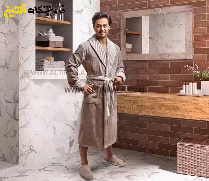 حوله تنپوش پودایران طرح کلاسیک خاکی سایز 145