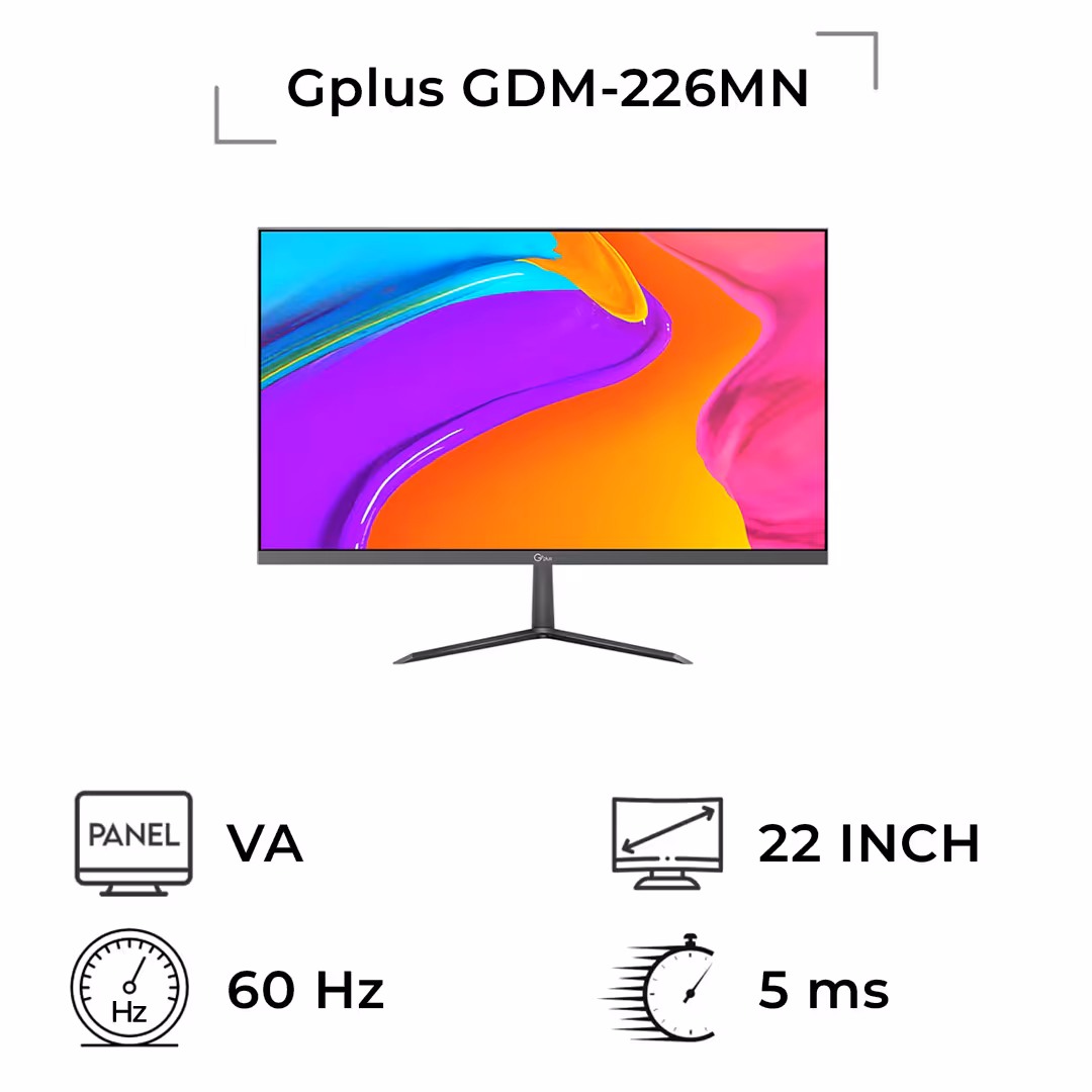 مانیتور جی پلاس مدل GDM-226MN سایز 22 اینچ