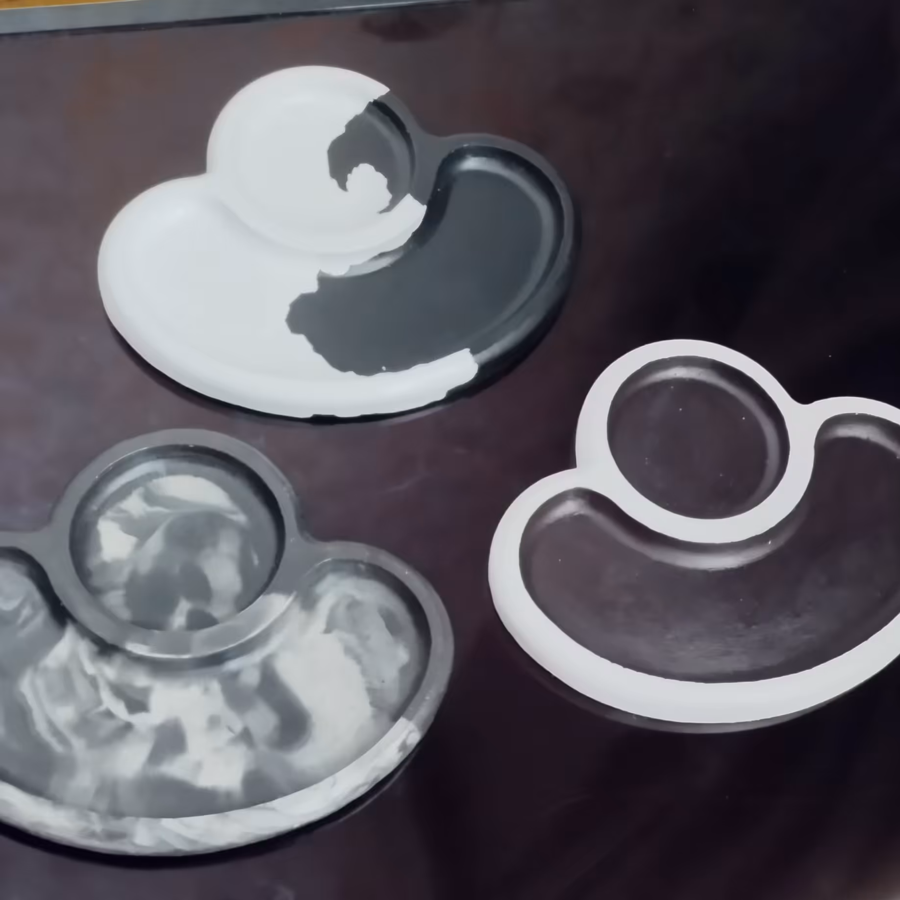 سینی تک نفره و زیر ماگی جذاب                                در طرح و رنگ های مختلف                                     