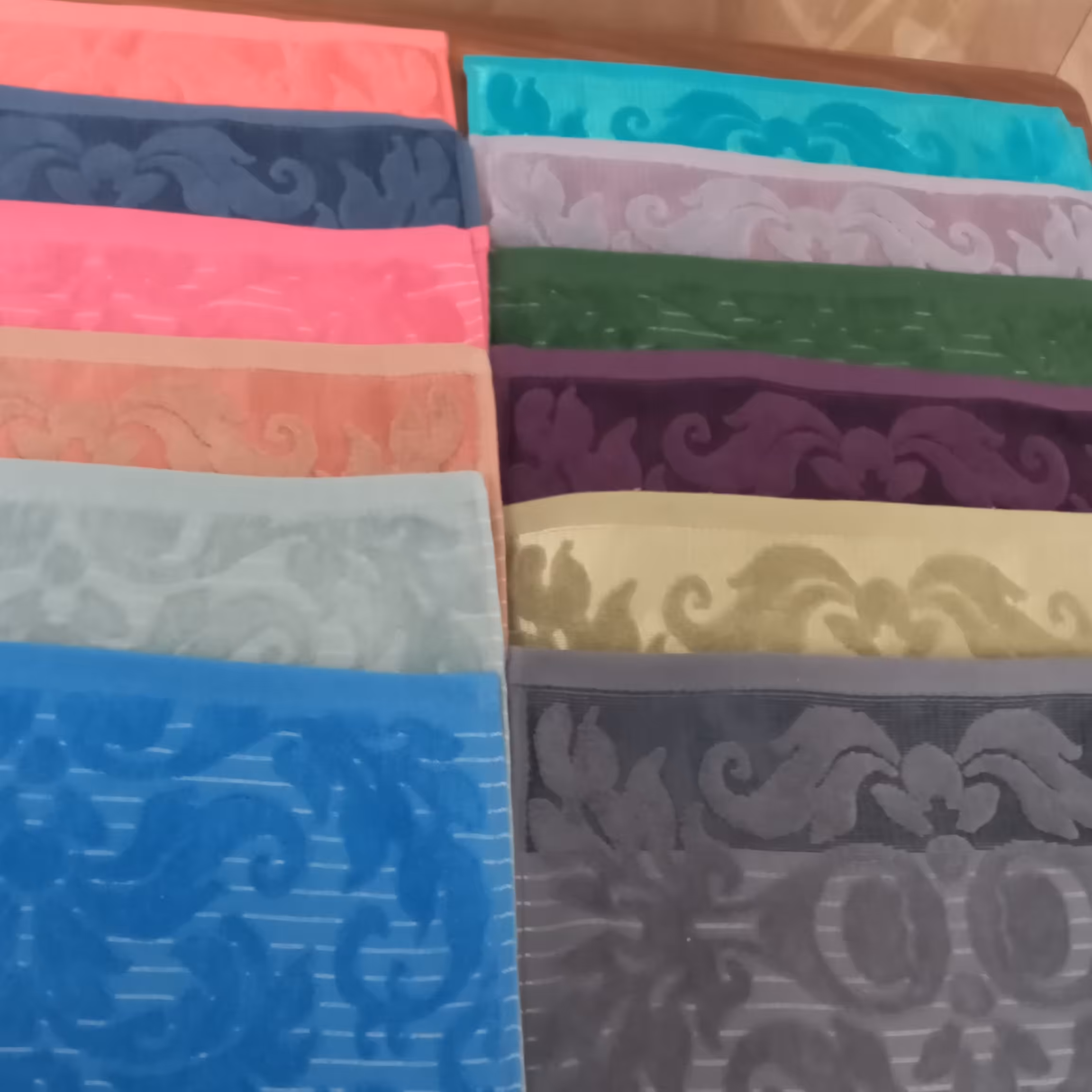 حوله دست و صورت 40 در 80 ماندگار رنگی رنگی