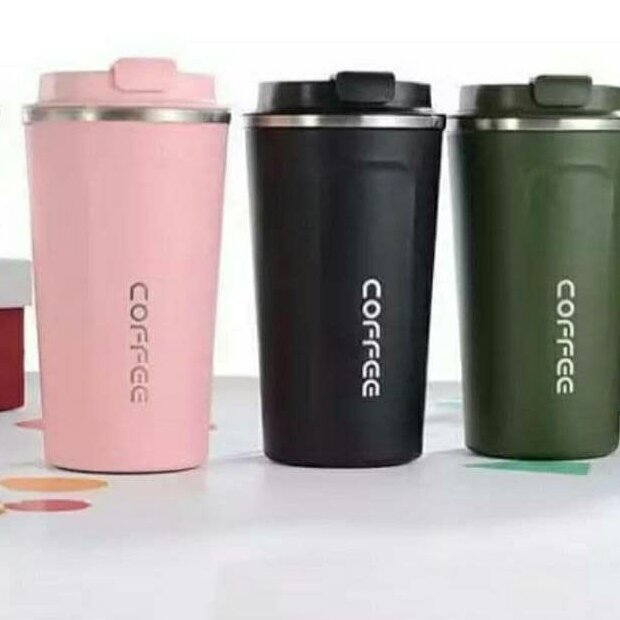 ماگ سفری مدل coffee گنجایش 500 میلی لیتر مشکی