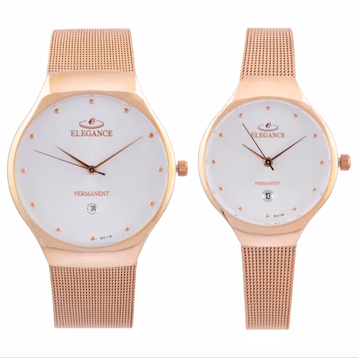 ست ساعت مچی عقربه ای زنانه و مردانه -الگانس -مدل Permanent WS-66