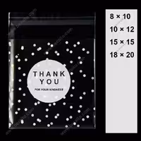 خرید سلفون لبه چسب دار شفاف طرح THANK YOU (سایز بندی) بسته 1 کیلویی