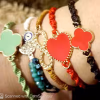 دستبند بافت پیچ شبدر