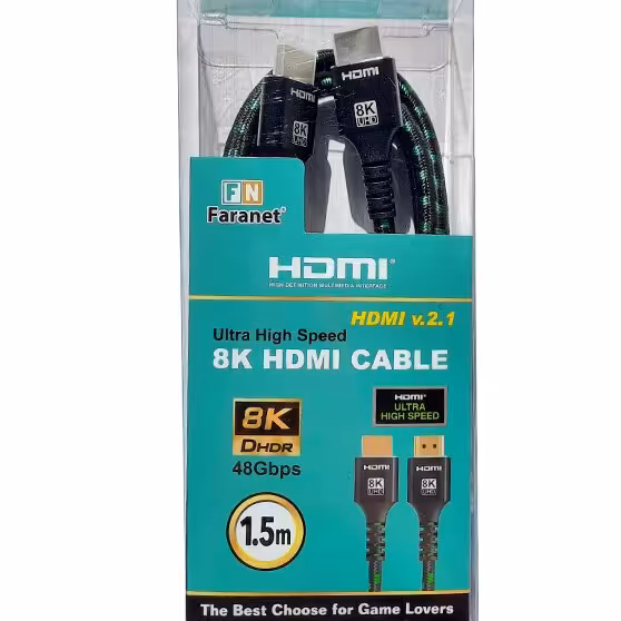 کابل HDMI v2.1 8K فرانت 1.5 متری

