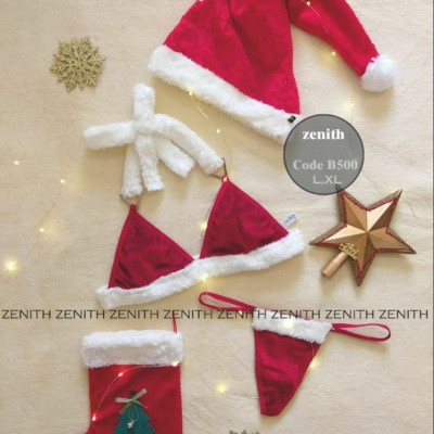 ست شورت و سوتین چهار تیکه بابانوئل کد 500