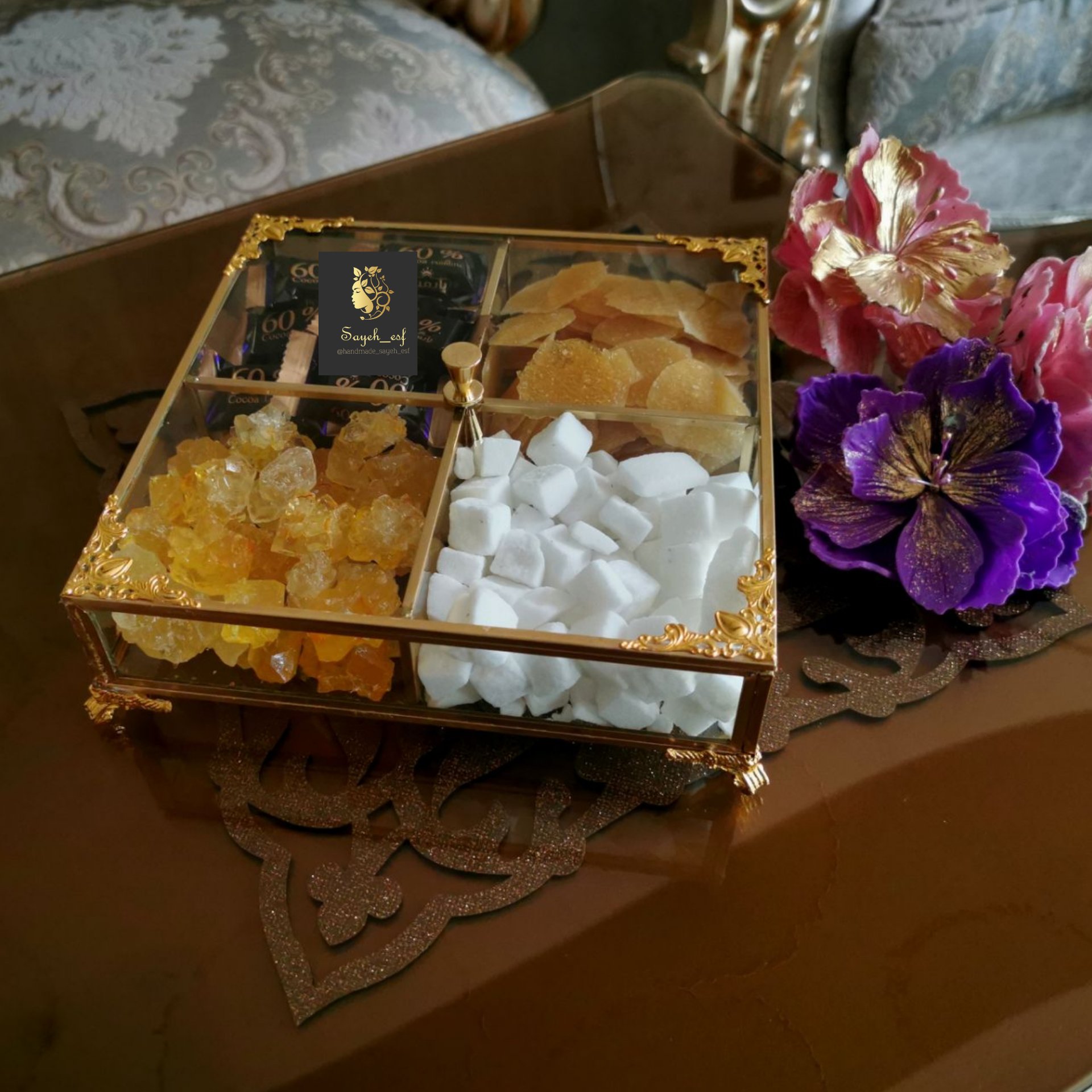 تیبگ قند و پولکی چهار خانه