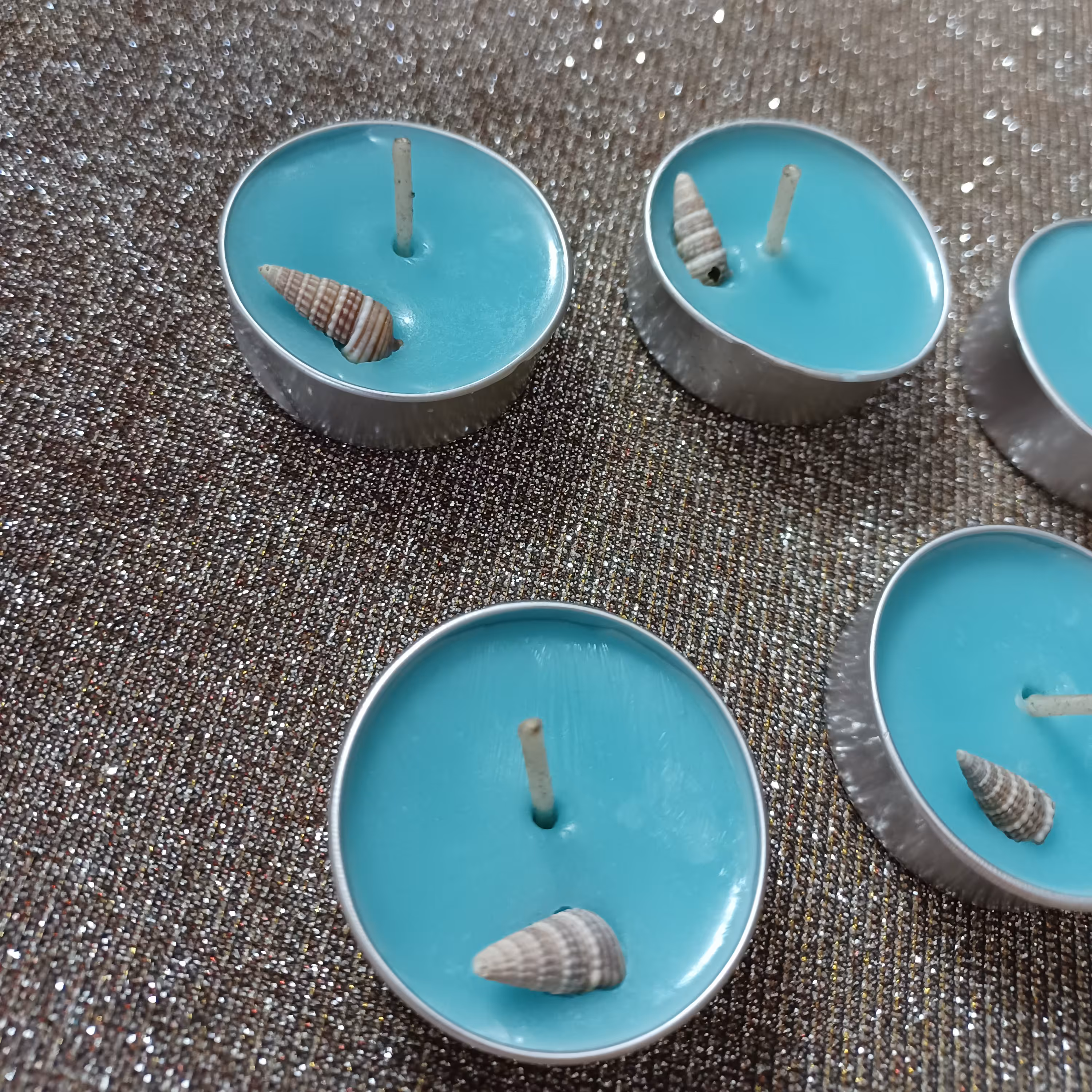 ست شمع وارمر آبی