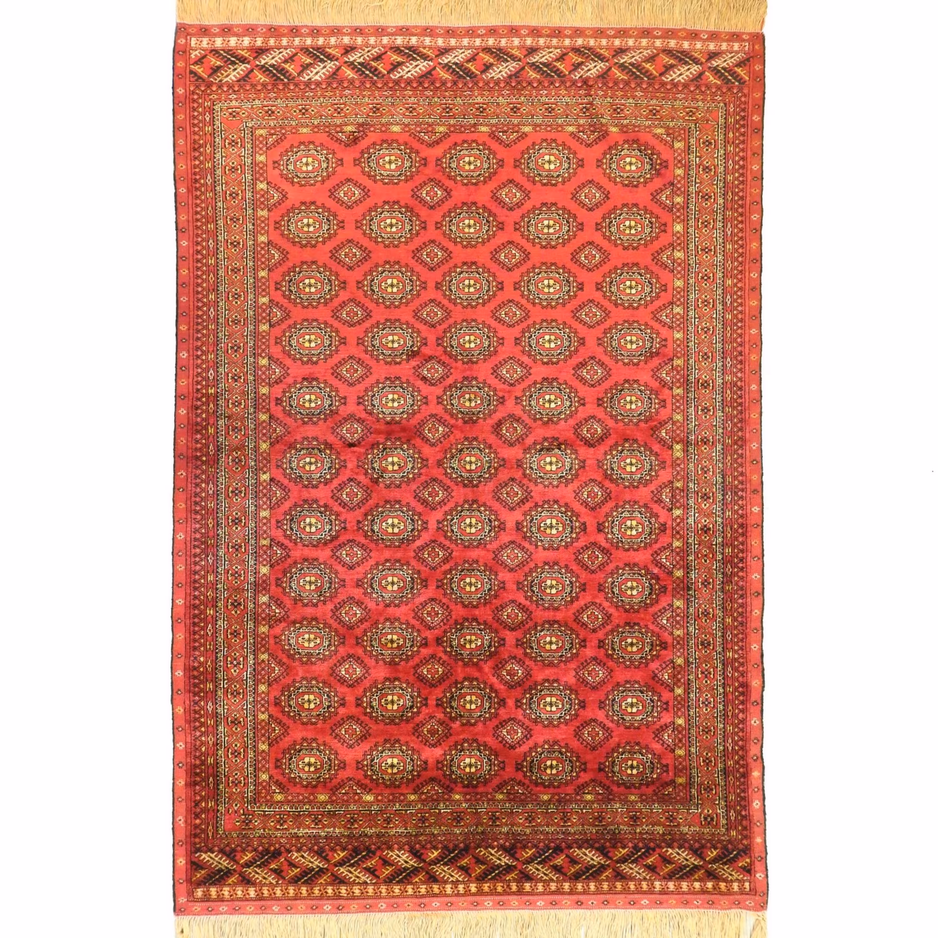 فرش دست بافت  دورو  تمام ابریشم105 - 153