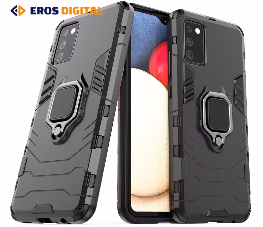 قاب محافظ ضد ضربه انگشتی سامسونگ Samsung Galaxy A02s - مشکی