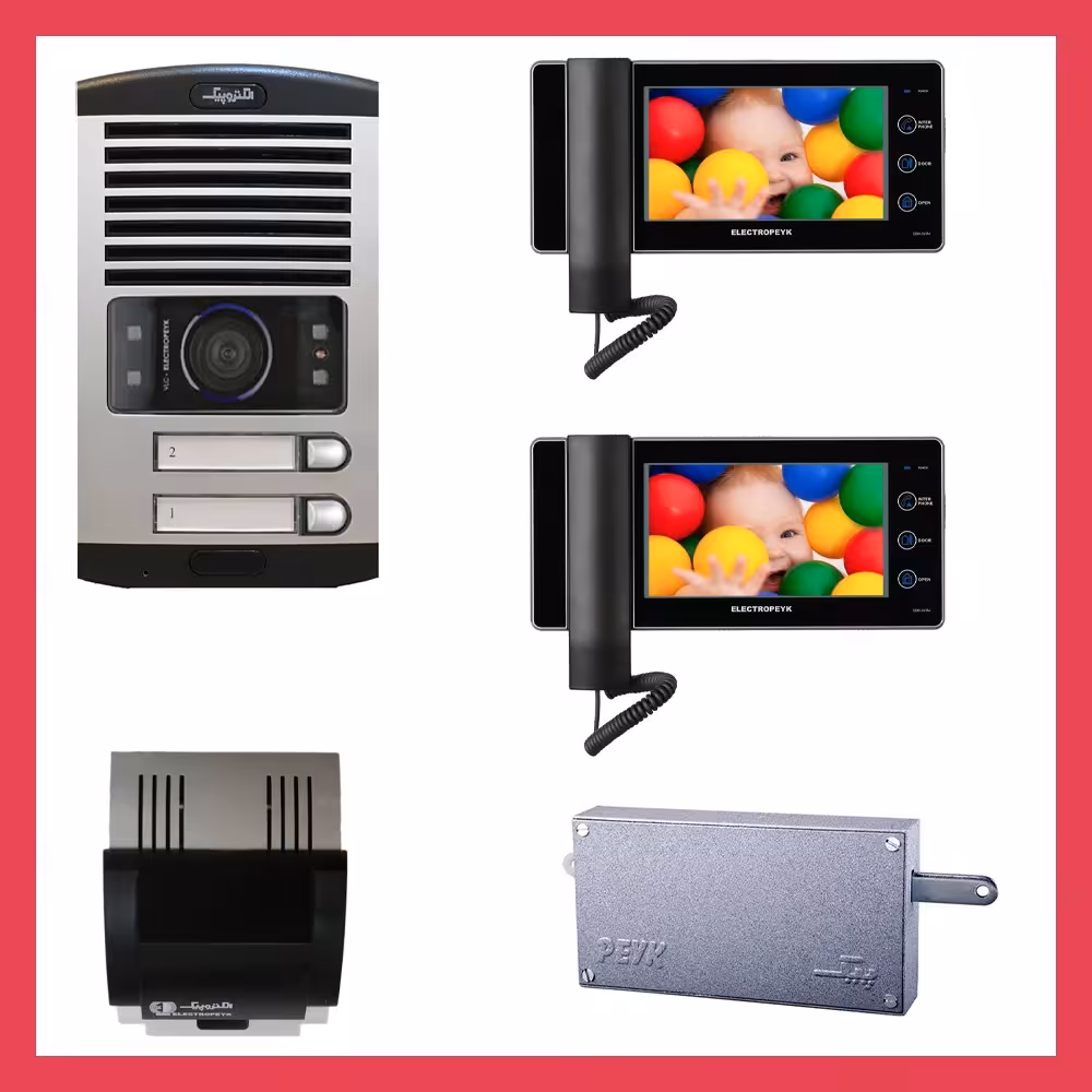 آیفون تصویری دربازکن الکتروپیک مدل1294 رنگ مشکی36 ماه ضمانت ( پک کامل 2 واحده)