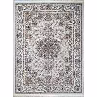 فرش ماشینی افرند 1200 شانه گل برجسته زمینه نقره ای کد 2238(دوازده متری)