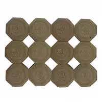 101164-مهر تربت مخلوط کربلا 8ضلعی قطر4 عرض1 بسته 12تایی