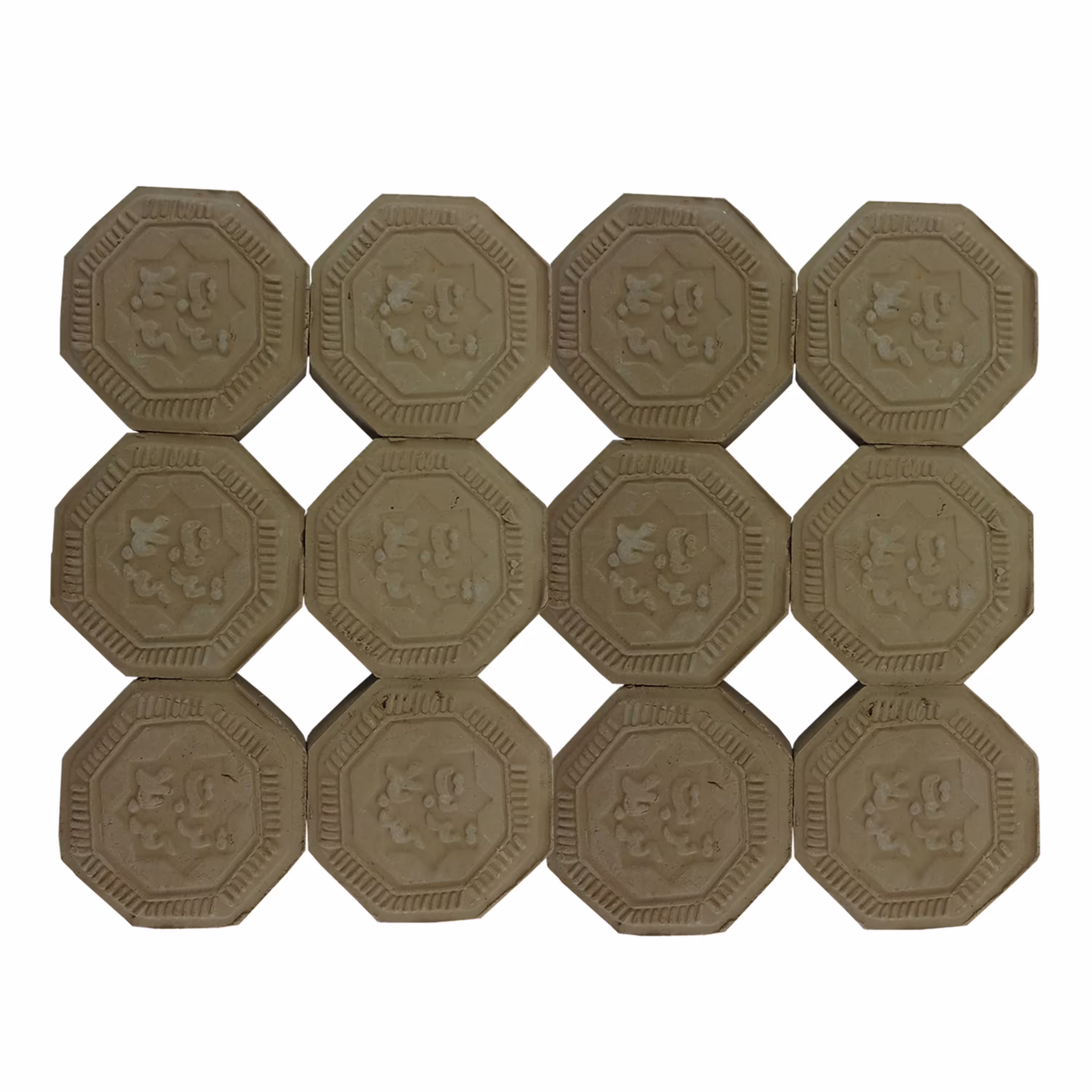 101164-مهر تربت مخلوط کربلا 8ضلعی قطر4 عرض1 بسته 12تایی