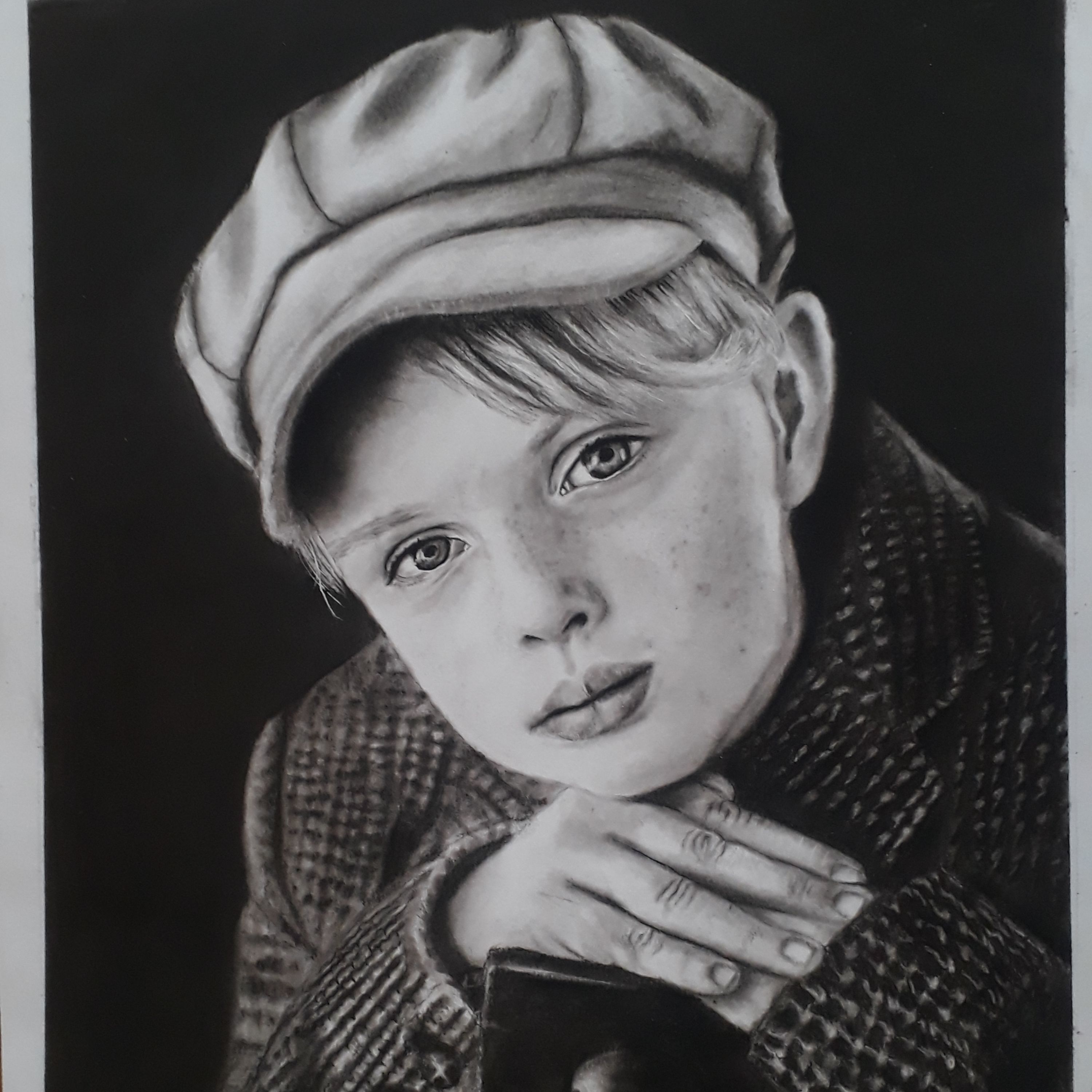 سفارش چهره سیاه قلم سایز A3