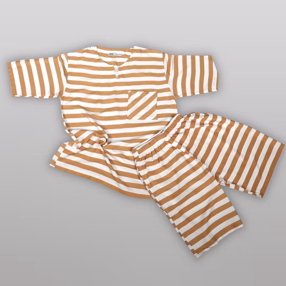 ست تیشرت شلوارک راه راه