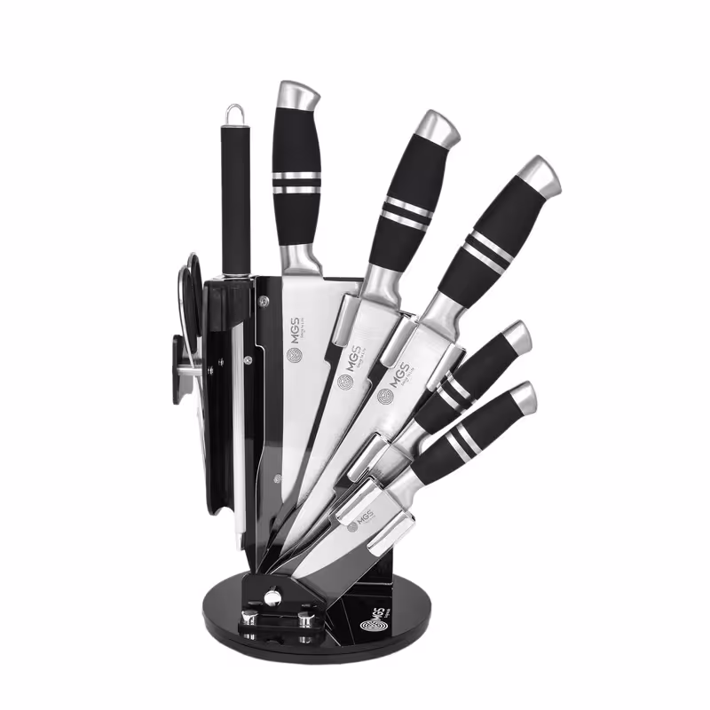سرویس چاقو آشپزخانه 9 پارچه ام جی اس مدل KS-9018B