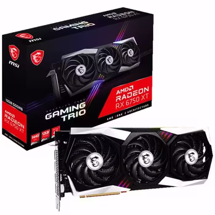 کارت گرافیک ام اس آی مدل RX 6750 XT GAMING TRIO 12GB حافظه 12 گیگابایت